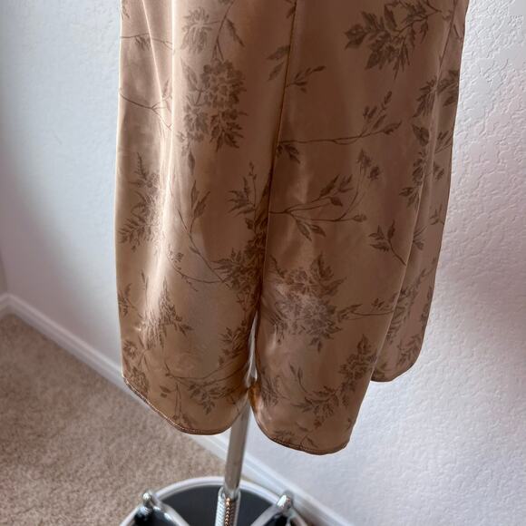 Vintage Y2K Victorias Secret Satin Floral Mini Slip Dress Lace Trim Small - Picture 5 of 16